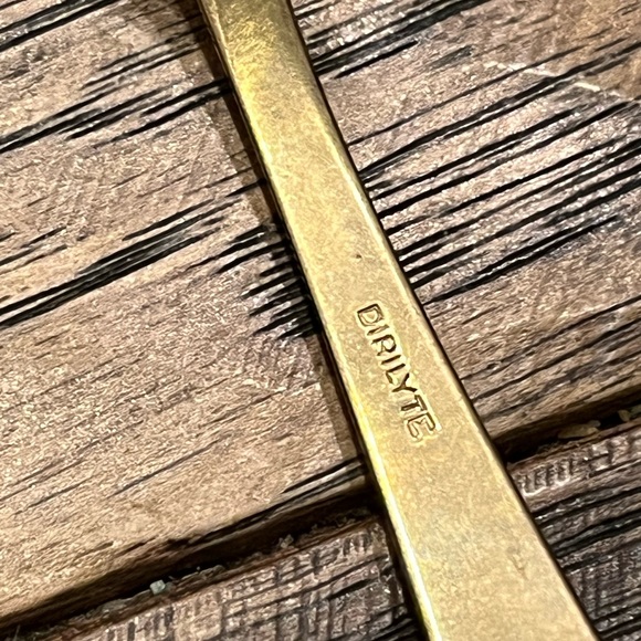 Vintage Dirigold Dirilyte Gold Brass Dinner Fork and Soup Spoons - Picture 3 of 3